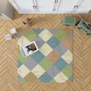 Square Elegant Patchwork Design Rug