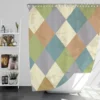 Square Elegant Patchwork Design Shower Curtain