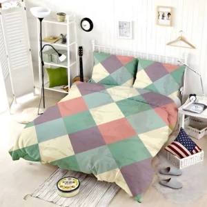 Square Elegant Patchwork Vintage Design Bedding Set