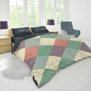 Square Elegant Patchwork Vintage Design Duvet Cover 1