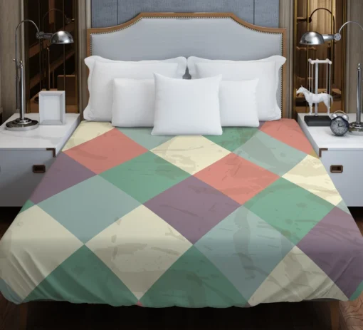 Square Elegant Patchwork Vintage Design Duvet Cover