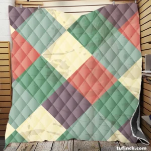 Square Elegant Patchwork Vintage Design Quilt Blanket