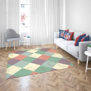 Square Elegant Patchwork Vintage Design Rug 2