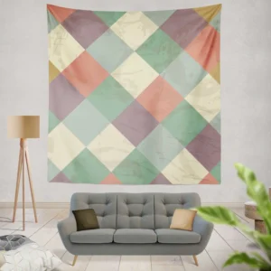 Square Elegant Patchwork Vintage Design Wall Tapestry