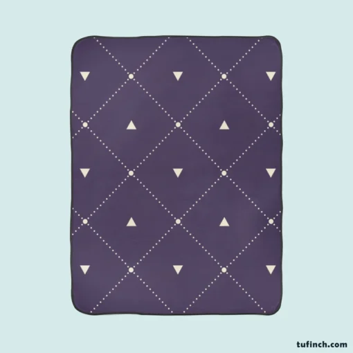 Square Pattern Triangle Design Fleece Blanket 1