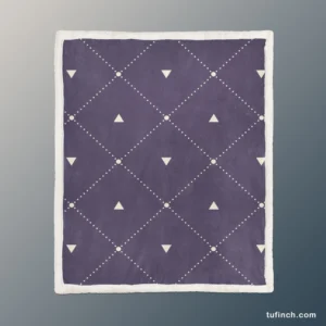 Square Pattern Triangle Design Sherpa Fleece Blanket 1