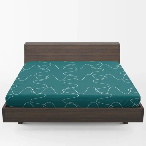 Square Shaped Waves Minimal Pattern Fitted Sheet 1