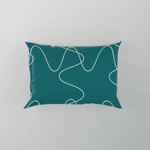 Square Shaped Waves Minimal Pattern Pillow Case