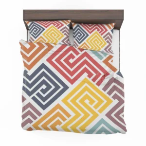 Square Spiral Multicolored Bedding Set 2