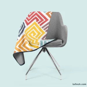 Square Spiral Multicolored Fleece Blanket 2