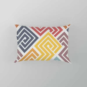 Square Spiral Multicolored Pillow Case