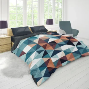 Square Style Geometrics Triangle Duvet Cover 1