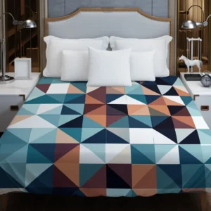 Square Style Geometrics Triangle Duvet Cover