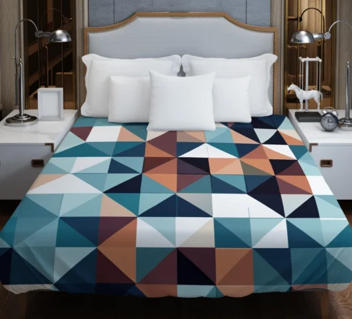 Square Style Geometrics Triangle Duvet Cover