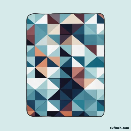 Square Style Geometrics Triangle Fleece Blanket 1