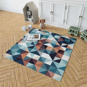 Square Style Geometrics Triangle Rug 1