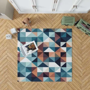 Square Style Geometrics Triangle Rug