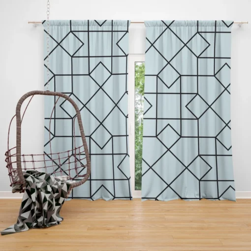 Square Tessellation Minimalist Curtain