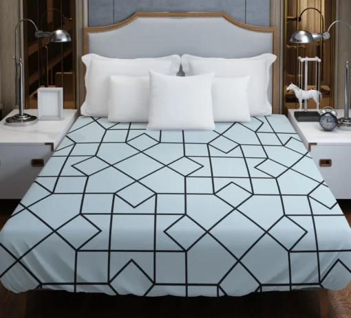 Square Tessellation Minimalist Duvet Cover