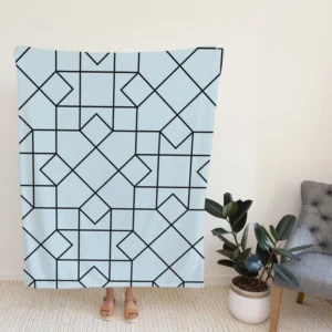 Square Tessellation Minimalist Fleece Blanket