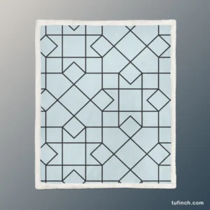 Square Tessellation Minimalist Sherpa Fleece Blanket 1