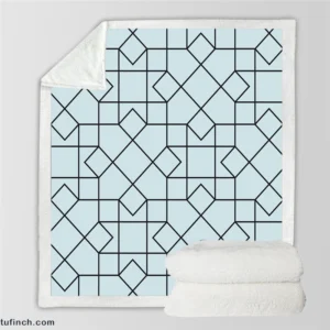 Square Tessellation Minimalist Sherpa Fleece Blanket