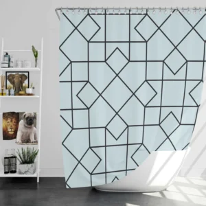 Square Tessellation Minimalist Shower Curtain