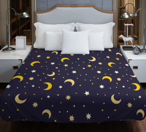 Star And Moon Pattern Duvet Cover