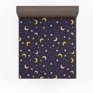 Star And Moon Pattern Fitted Sheet