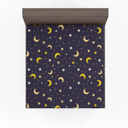 Star And Moon Pattern Fitted Sheet