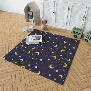 Star And Moon Pattern Rug 1