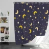 Star And Moon Pattern Shower Curtain