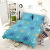 Starfish Wheel Anchor Nautical Pattern Bedding Set