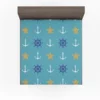 Starfish Wheel Anchor Nautical Pattern Fitted Sheet