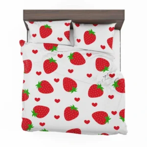 Strawberries Love Heart Bedding Set 2