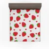 Strawberries Love Heart Fitted Sheet