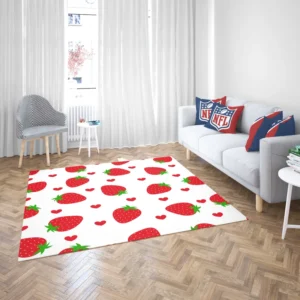 Strawberries Love Heart Rug 2