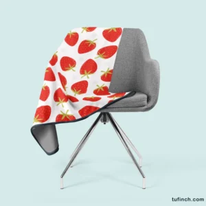 Strawberry Fruit Pattern Fleece Blanket 2