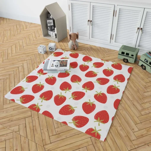 Strawberry Fruit Pattern Rug 1