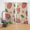 Strawberry With Flowers Curtain