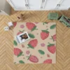 Strawberry With Flowers Rug