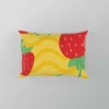 Strawberry Yellow Wave Background Pillow Case