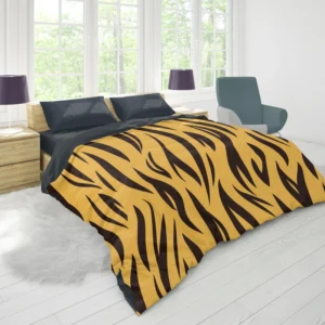 Stripe Tiger Print Duvet Cover 1