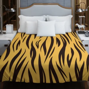 Stripe Tiger Print Duvet Cover