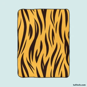 Stripe Tiger Print Fleece Blanket 1