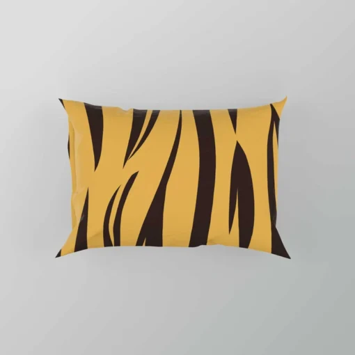 Stripe Tiger Print Pillow Case