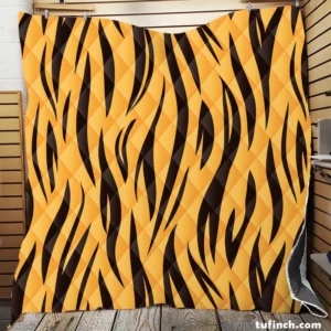 Stripe Tiger Print Quilt Blanket