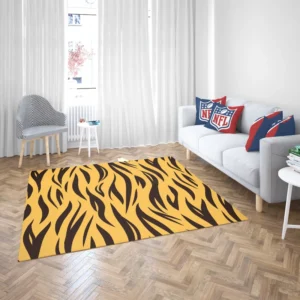 Stripe Tiger Print Rug 2