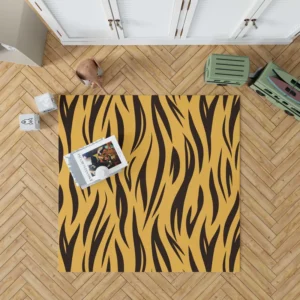 Stripe Tiger Print Rug