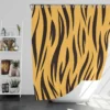 Stripe Tiger Print Shower Curtain